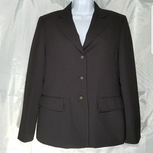 CALVIN KLEIN BLAZER WOMEN'S SZ 8 BLK LINED CAREER